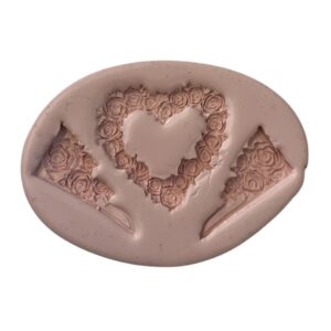 Molde de Silicona Corazon Rositas 5cms x 5cms M23