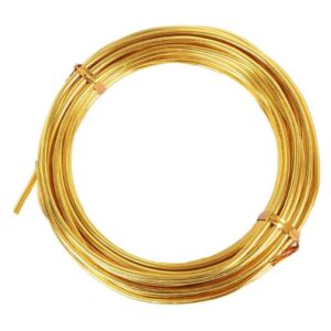 Alambre de aluminio 1.5mm 5mts Dorado