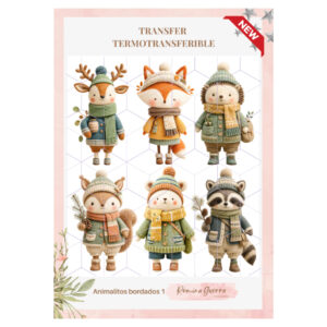 Transfer Color - 25cms x 29cms Animalitos Bordados 1