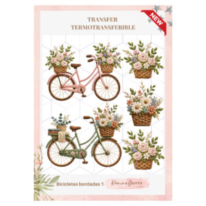 Transfer Color - 25cms x 29cms Bicicletas Bordadas 1