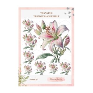 Transfer Color - 25cms x 29cms Flores Bordadas 5