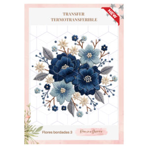 Transfer Color - 25cms x 29cms Flores Bordadas 3