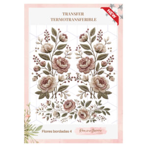 Transfer Color - 25cms x 29cms Flores Bordadas 4