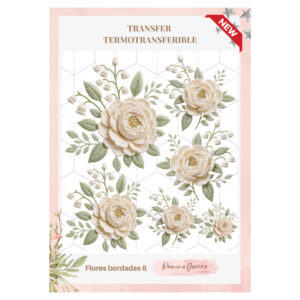 Transfer Color - 25cms x 29cms Flores Bordadas 6
