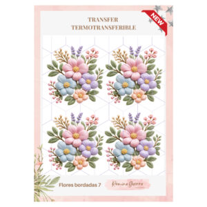 Transfer Color - 25cms x 29cms Flores Bordadas 7