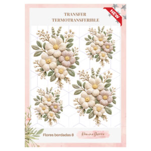 Transfer Color - 25cms x 29cms Flores Bordadas 8