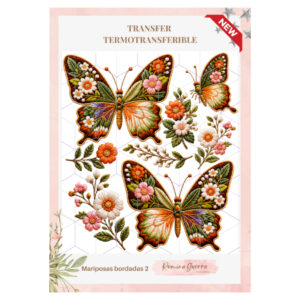 Transfer Color - 25cms x 29cms Mariposas Bordadas 2