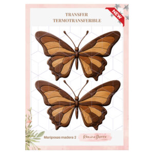 Transfer Color - 25cms x 29cms Mariposas Madera 2