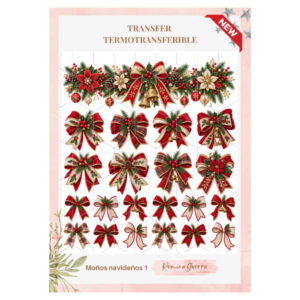 Transfer Color - 25cms x 29cms Moños Navideños 1