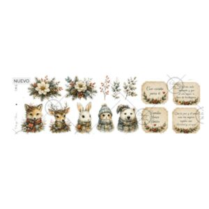 Transfer color Premium 9x28cms Estampa Felicce CH-3219 Navidad