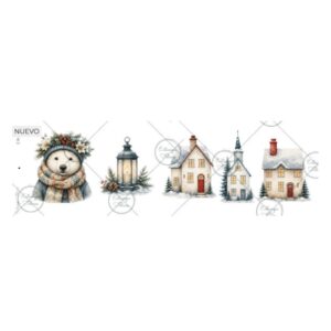 Transfer color Premium 9x28cms Estampa Felicce CH-3220 Navidad